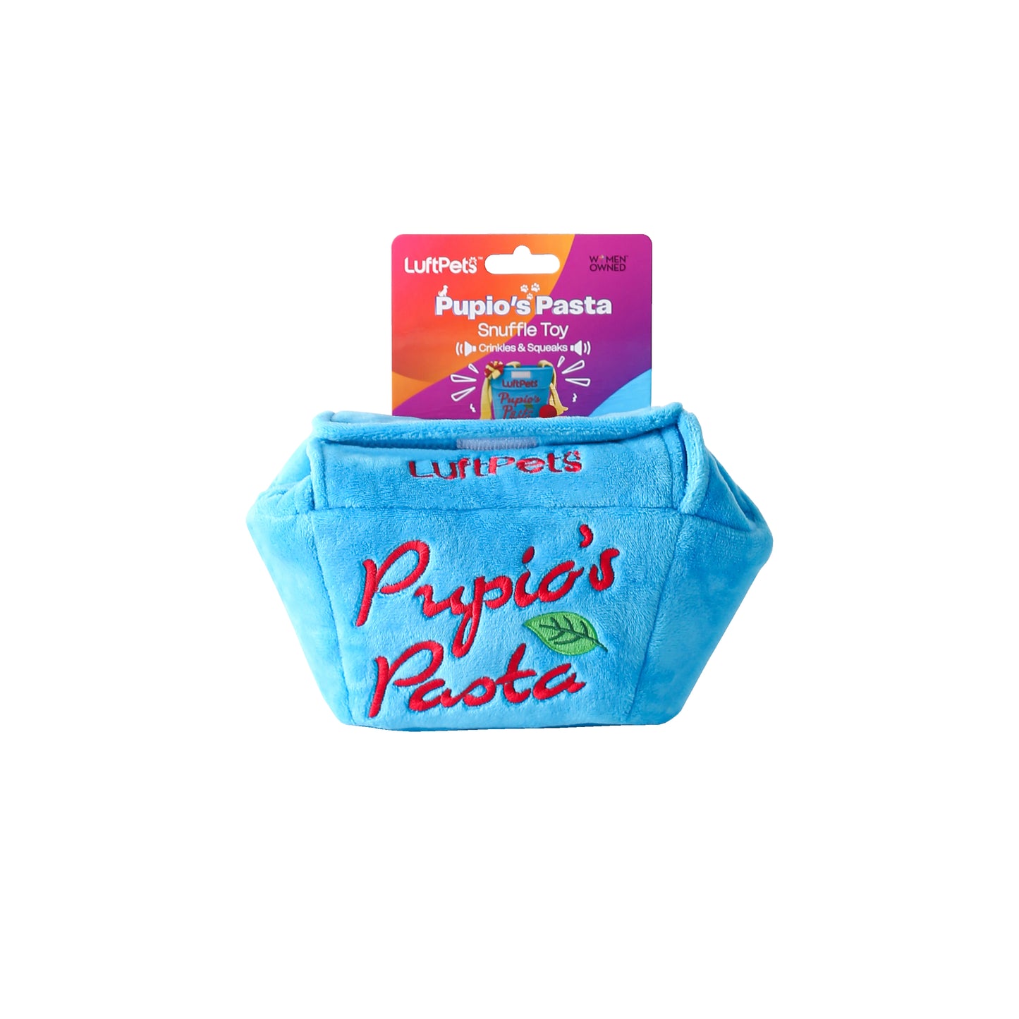 Pupio's Pasta Snuffle Toy —Crinkly & Washable Puzzle for Dogs, Cats, Rabbits, and Small Pets!