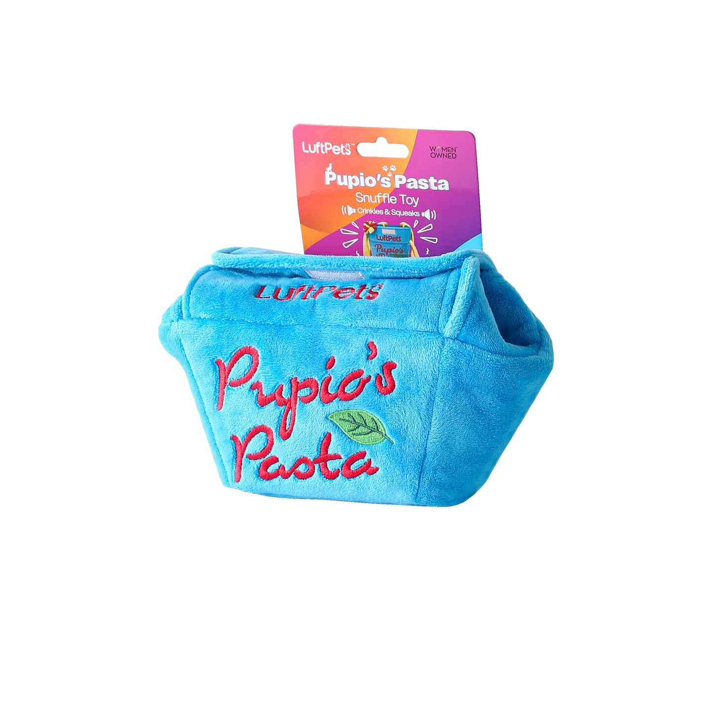 Pupio's Pasta Snuffle Toy —Crinkly & Washable Puzzle for Dogs, Cats, Rabbits, and Small Pets!
