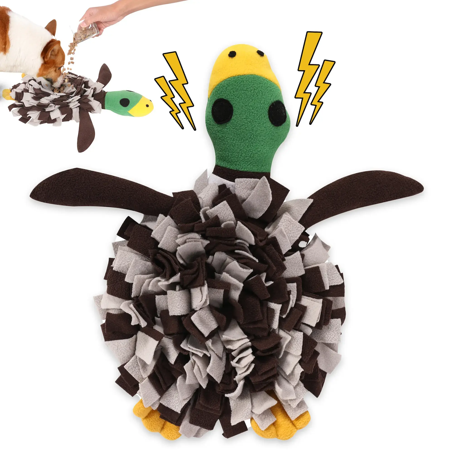 Squeaky Duck Snuffle Mat for Dogs โ 2-in-1 Toy & Foraging Fun LUFTPETS