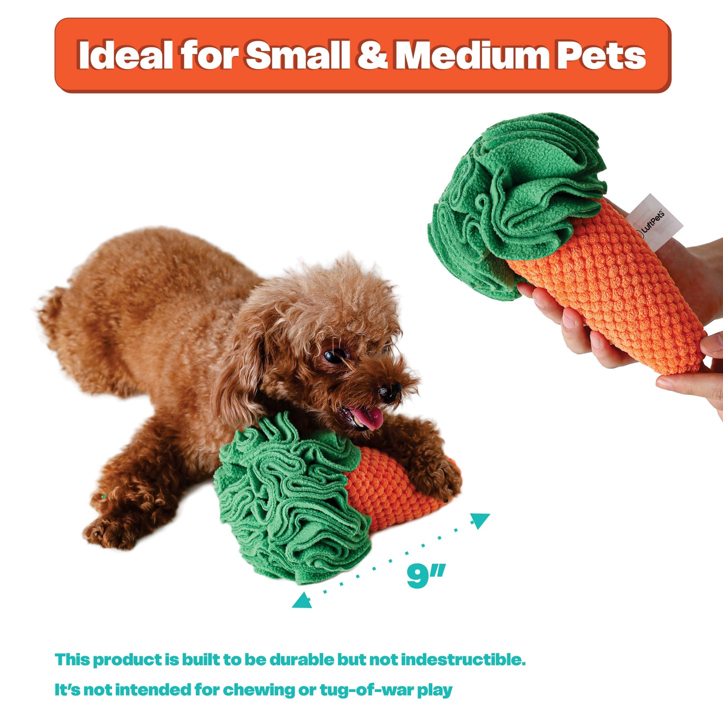 Snuffle Toy Holiday Gift Set– Carrot, Popcorn & Pasta -for Dogs, Cats, Rabbits & Small Animals