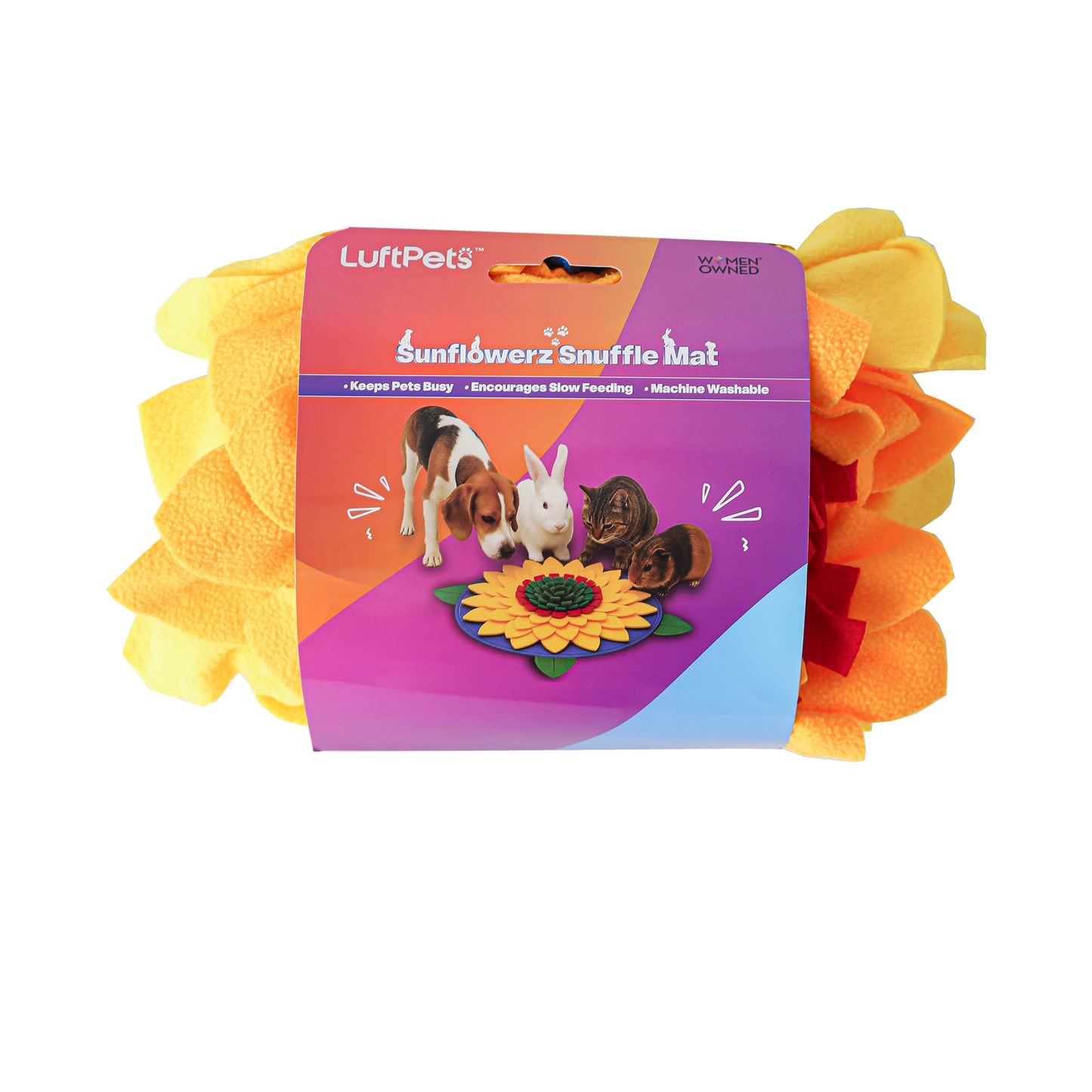 Sunflowerz Snuffle Mat—A Sunshine Sniff Mat for Dogs, Cats, Rabbits, and Other Small Pets!