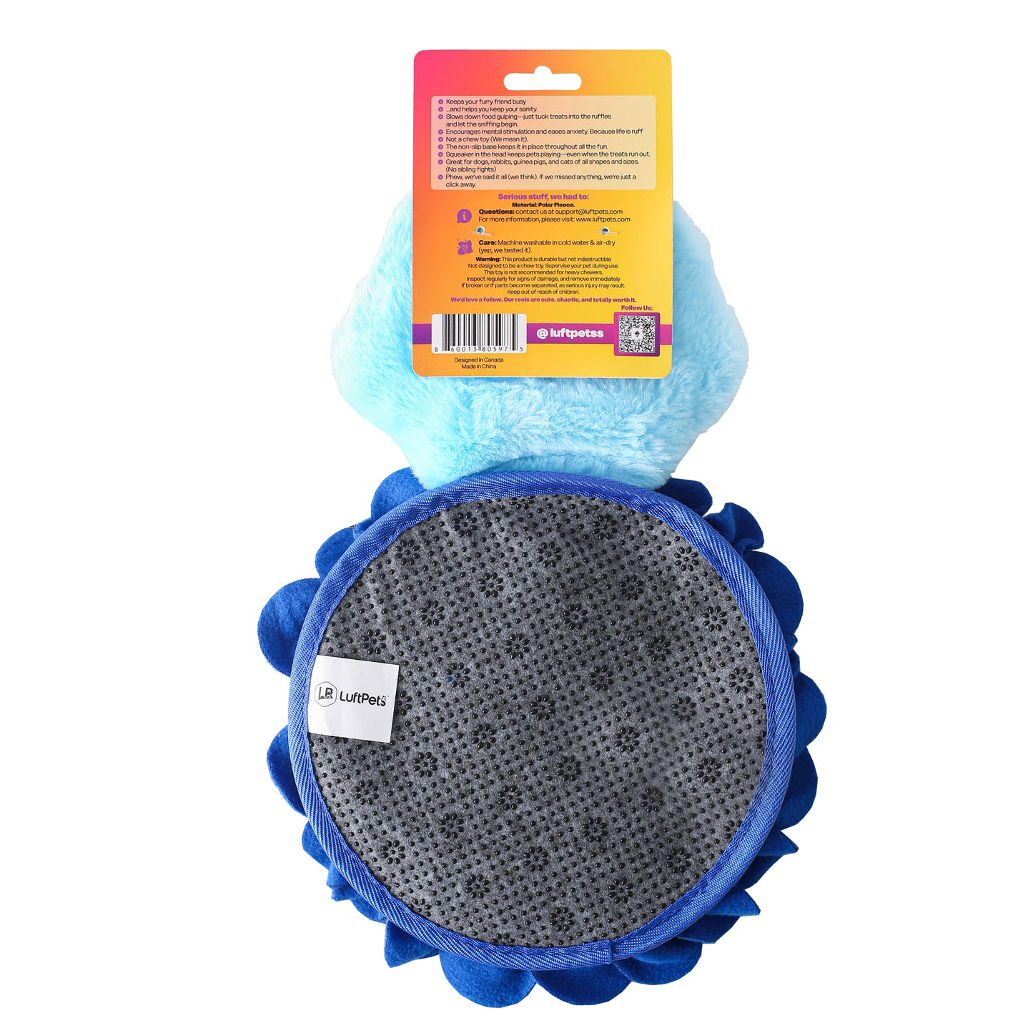 Snuffle Tweetz β Washable Sniff Toy for Dogs, Cats, Rabbits & Small Pets, Squeaky, 13"