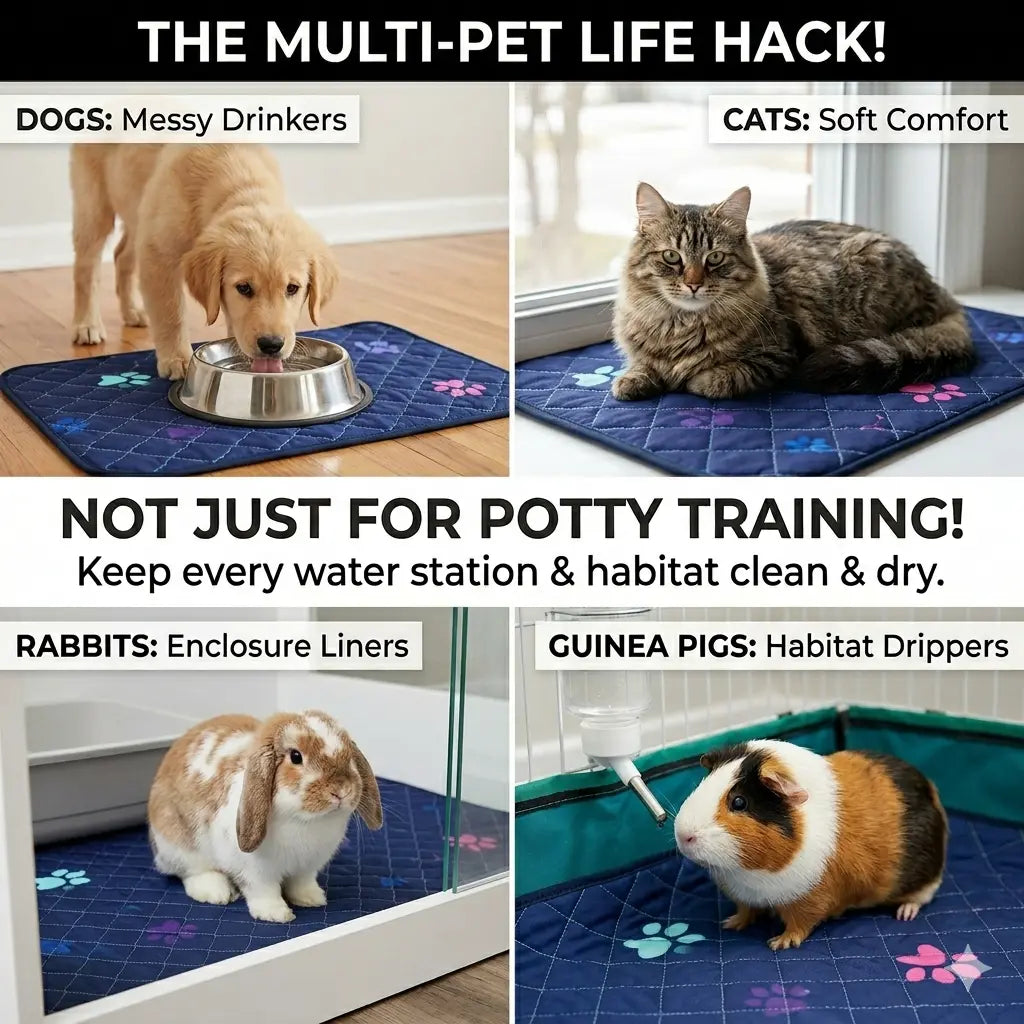dog, cat, rabbit, guinea pig using luftpets washable pee pad