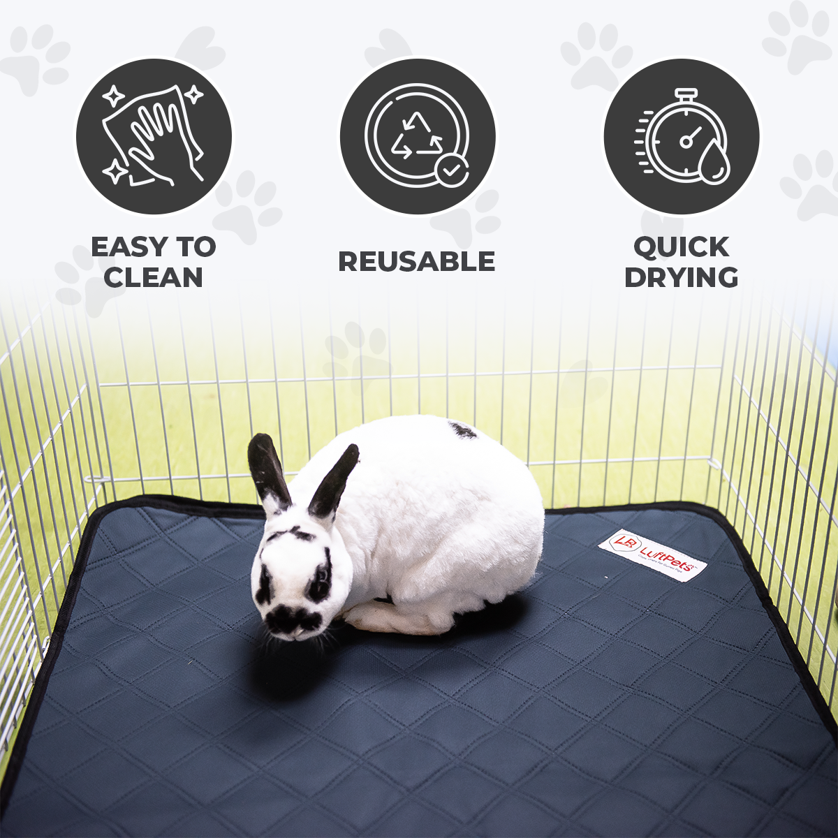 Rabbit & Guinea Pig Cage Liners for MidWest Cages - Washable & Absorbent