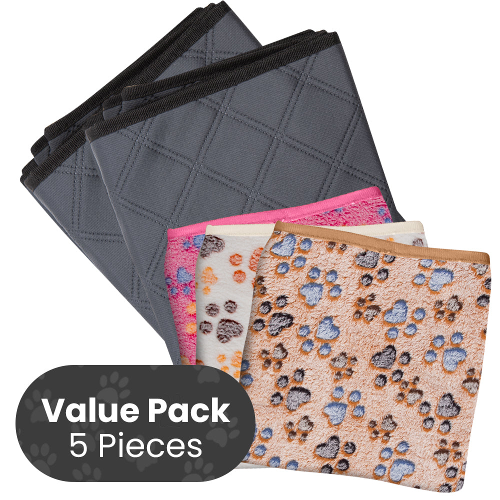 5-Piece Fleece Bedding Set – Perfect for Guinea Pigs, Rabbits, Dogs & Cats- Value Pack