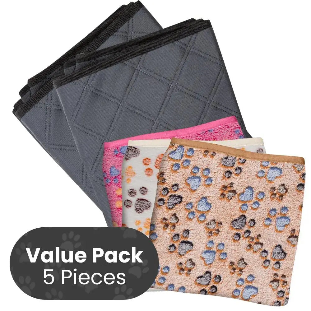 5-Piece Fleece Bedding Set – Perfect for Guinea Pigs, Rabbits, Dogs & Cats- Value Pack LUFTPETS