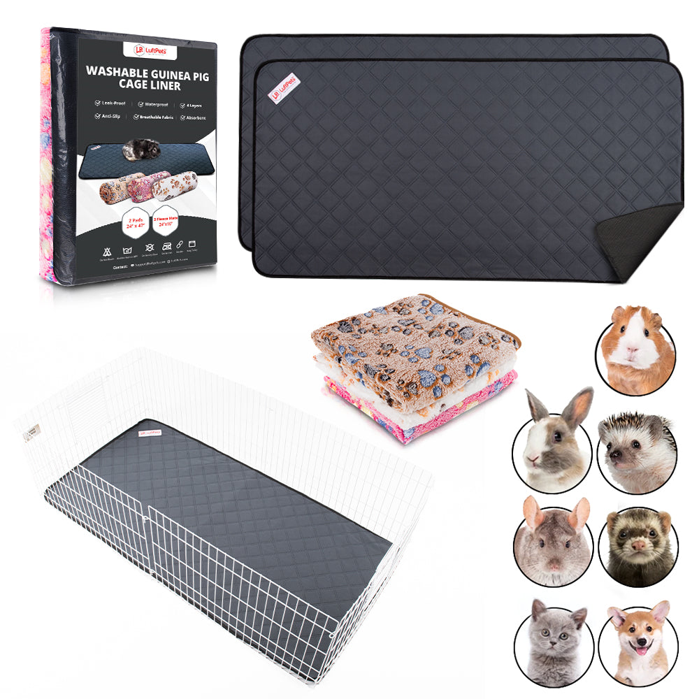 5-Piece Fleece Bedding Set – Perfect for Guinea Pigs, Rabbits, Dogs & Cats- Value Pack