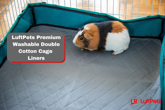 LUFTPETS PREMIUM WASHABLE DOUBLE COTTON GUINEA PIG CAGE LINERS