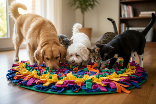 Can Multi-Pet Homes Use Snuffle Mats Together? (Cats, Dogs & Rabbits) - LUFTPETS