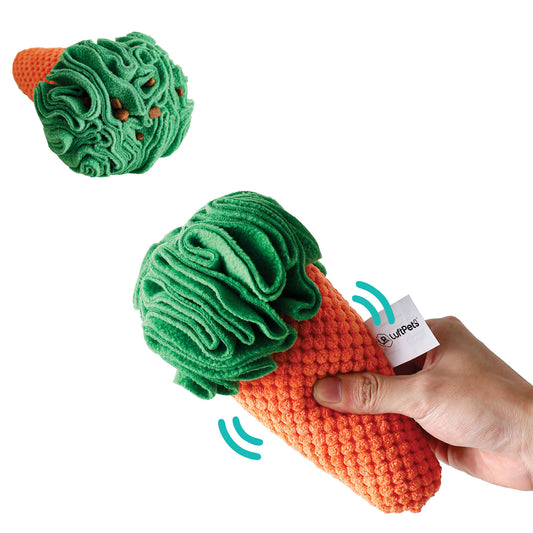 Snuffle Carrotz—The Ultimate Carrot Puzzle Sniff Toy for Dogs, Cats, Rabbits, and Small Pets