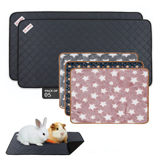 Rabbit & Guinea Pig Cage Liners for MidWest & C&C 2x4 Cages - Washable & Absorbent- Gray LUFTPETS