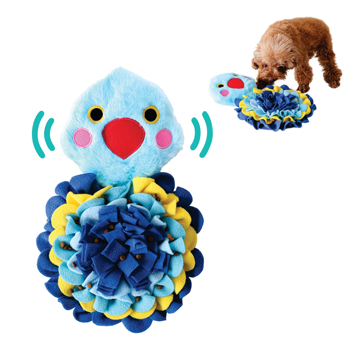 Snuffle Tweetz – Washable Sniff Toy for Dogs, Cats, Rabbits & Small Pets, Squeaky, 13"