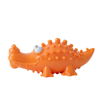 Fun Alligator Dog Chew Toy - Squeaky Rubber Alligator for Dental Health & Play