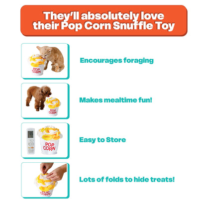 Snuffle Toy Holiday Gift Set– Carrot, Popcorn & Pasta -for Dogs, Cats, Rabbits & Small Animals
