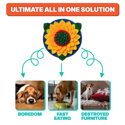 Sunflowerz Snuffle Mat—A Sunshine Sniff Mat for Dogs, Cats, Rabbits, and Other Small Pets!