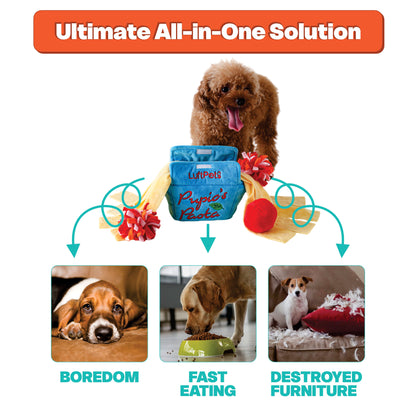 Pupio's Pasta Snuffle Toy —Crinkly & Washable Puzzle for Dogs, Cats, Rabbits, and Small Pets!