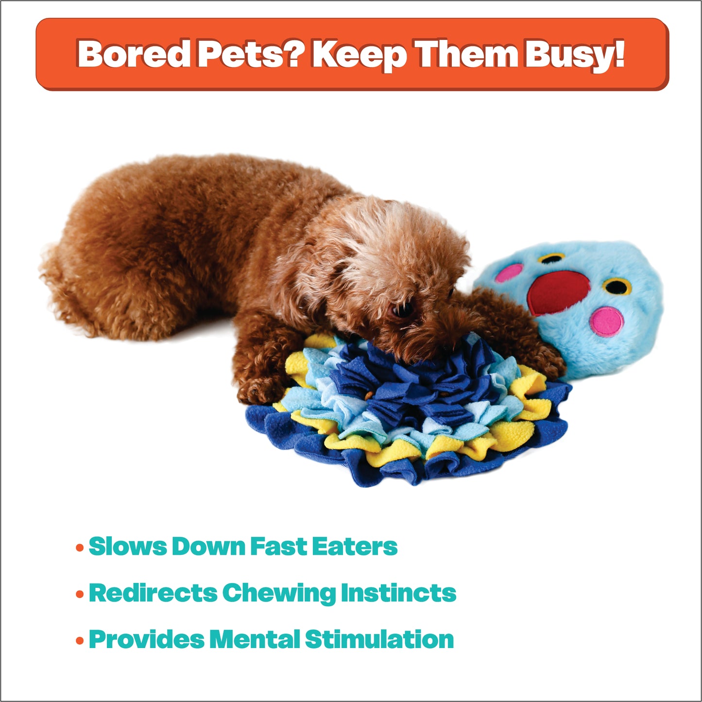 Snuffle Tweetz – Washable Sniff Toy for Dogs, Cats, Rabbits & Small Pets, Squeaky, 13"