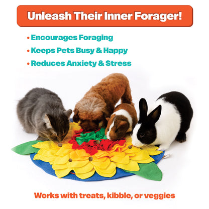 Sunflowerz Snuffle Mat—A Sunshine Sniff Mat for Dogs, Cats, Rabbits, and Other Small Pets!