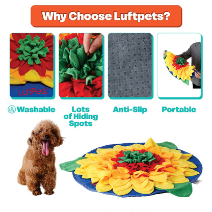 Sunflowerz Snuffle Mat—A Sunshine Sniff Mat for Dogs, Cats, Rabbits, and Other Small Pets!