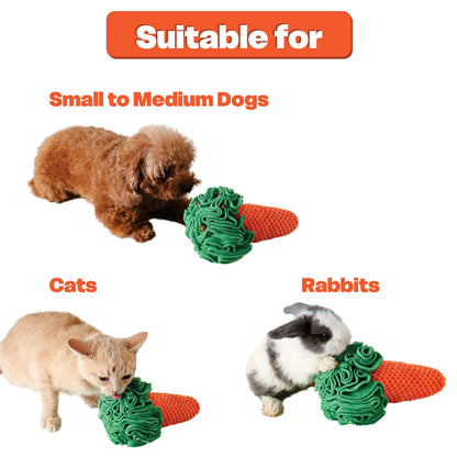 Snuffle Toy Holiday Gift Set– Carrot, Popcorn & Pasta -for Dogs, Cats, Rabbits & Small Animals