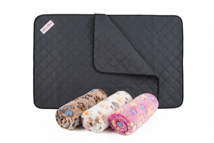 Washable Rabbit &  Guinea Pig Cage Liners -  Value Pack 5-Piece - Two Midwest or C&C 2X4 Bedding Mats and 3 Fleece Blankets