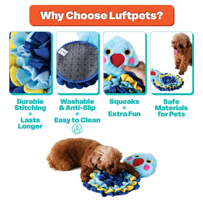 Snuffle Tweetz – Washable Sniff Toy for Dogs, Cats, Rabbits & Small Pets, Squeaky, 13"