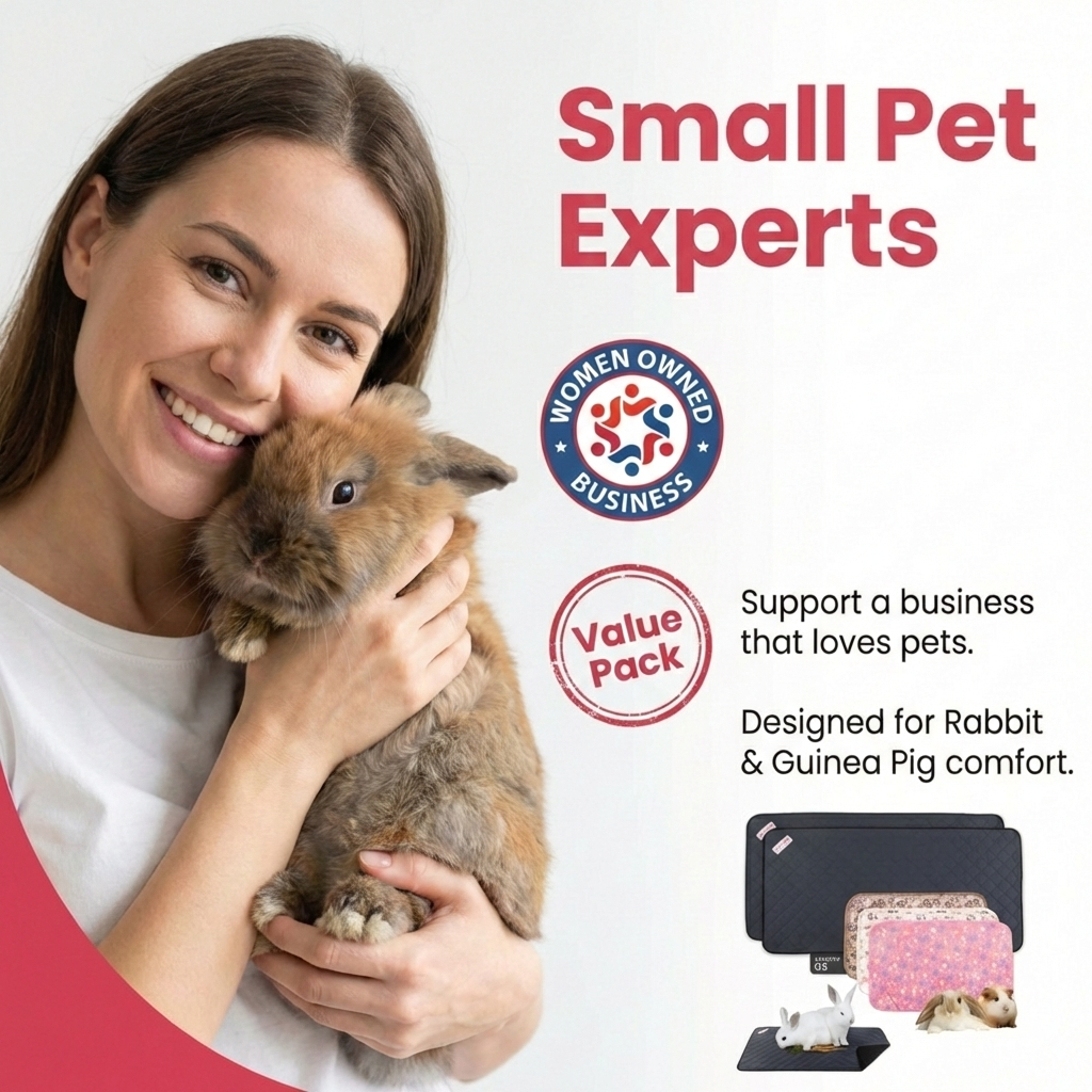 Washable Rabbit &  Guinea Pig Cage Liners -  Value Pack 5-Piece - Two Midwest or C&C 2X4 Bedding Mats and 3 Fleece Blankets