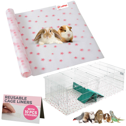 Plastic Rabbit Cage Mat (1-EVA Roll With 10 Stickers), Easily Cut , 18"×79"