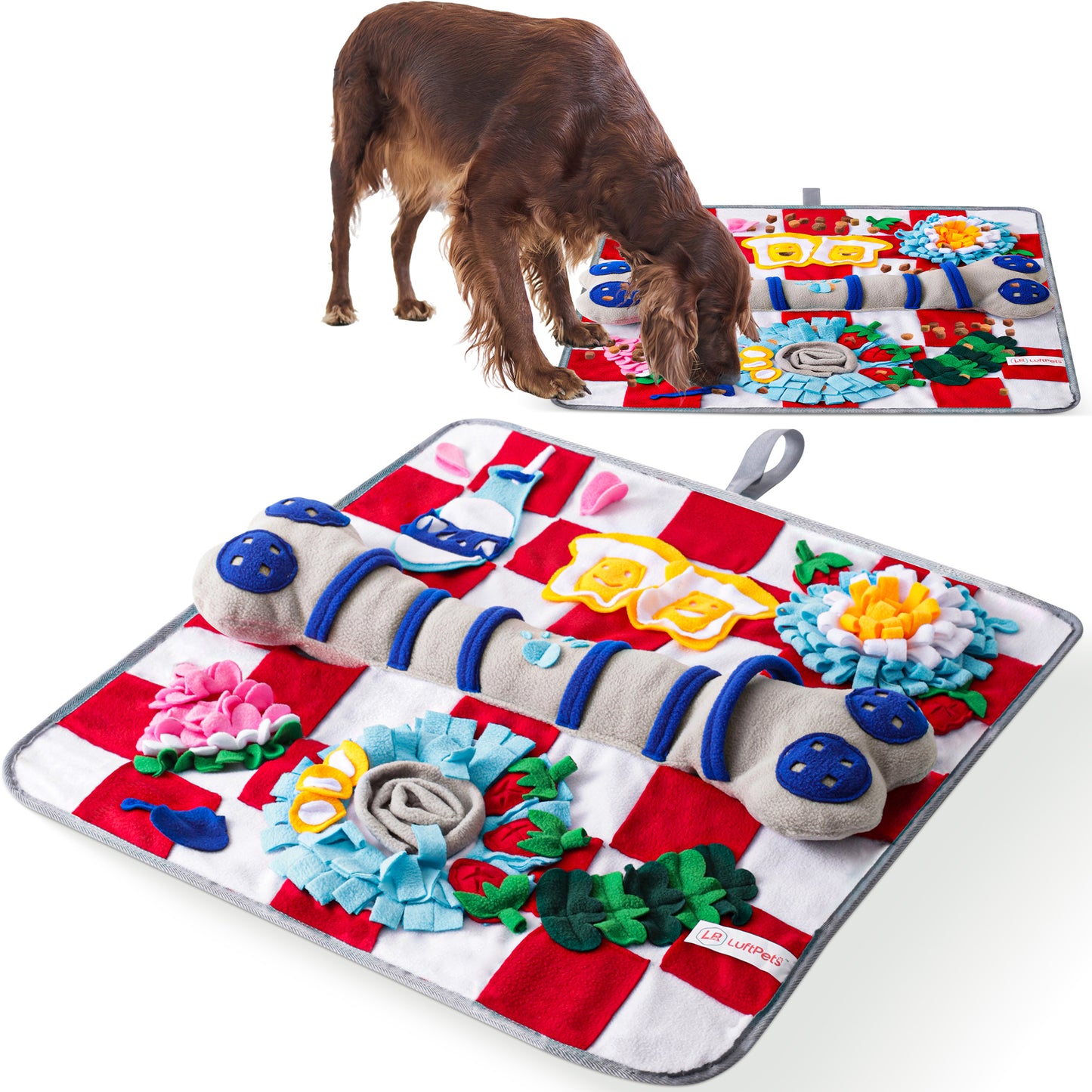 Squeaky Bone Snuffle Mat for Dogs – Interactive Foraging Fun