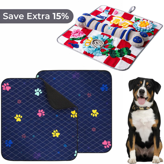 Large Snuffle Mat For Dogs & Waterproof Pee Pads Bundle