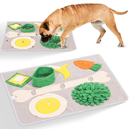 Breakfast Buffet Snuffle Mat for Dogs, Cats, Rabbits & Small Breeds, With Squeaky Egg