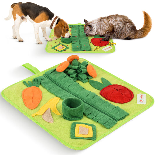 Puppy Snuffle Mat for Dogs: Green Garden Interactive Foraging Mat with Hiding Places for Mental Stimulation