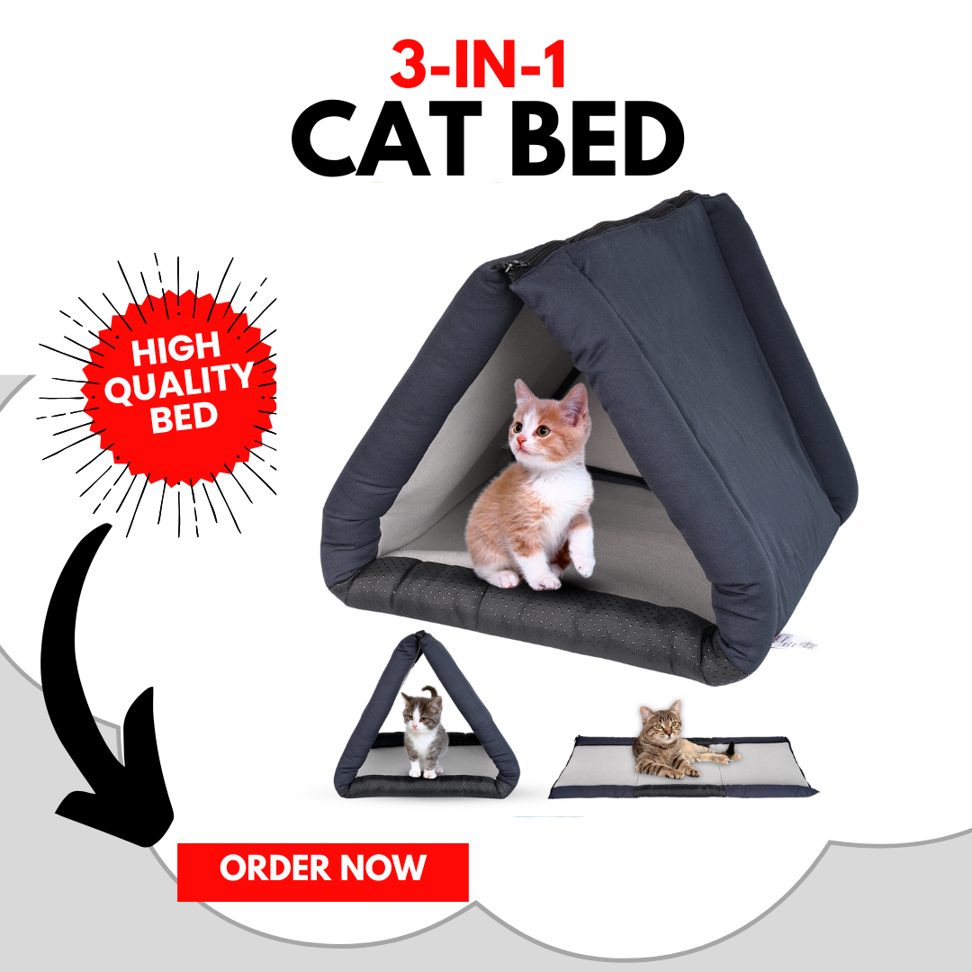 LuftPets 3-in-1 Best Pet Bed: Cat Cove, Tunnel & Cozy Rabbit Bed