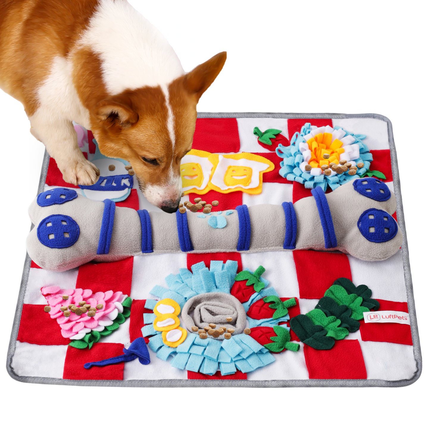 Squeaky Bone Snuffle Mat for Dogs – Interactive Foraging Fun