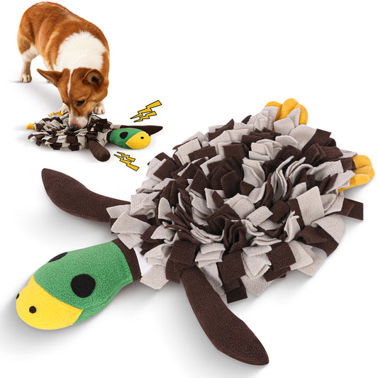 Squeaky Duck Snuffle Mat for Dogs – 2-in-1 Toy & Foraging Fun