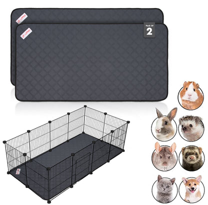 LUFTPETS Premium Guinea Pig Cage Liner for C&C 2x4 Habitats (2-Pack)
