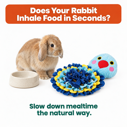 Rabbit snuffle mat for bunnies that eat too fast – slow feeder