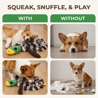 Squeaky Duck Snuffle Mat for Dogs – 2-in-1 Toy & Foraging Fun LUFTPETS