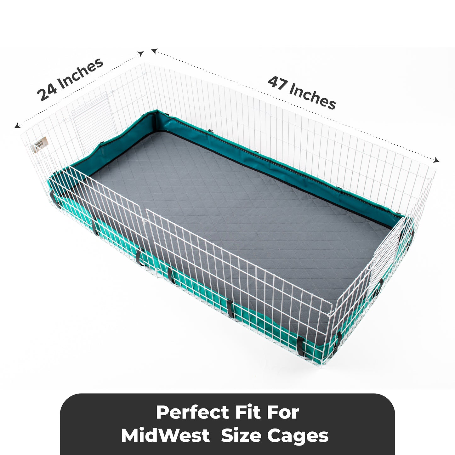 Ultra-Thick Washable Guinea Pig & Rabbit Cage Liners 24x47” - 2 Pack Midwest