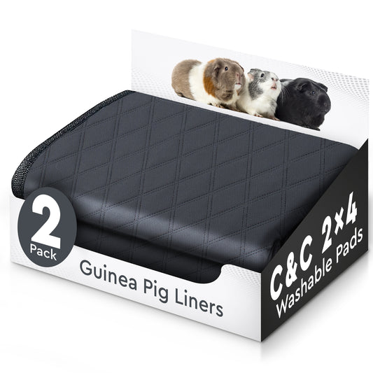 LUFTPETS Premium Guinea Pig Cage Liner for C&C 2x4 Habitats (2-Pack) | Reusable & Washable Rabbit Cage Liners f |
