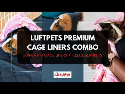 LUFTPETS 4-Piece Guinea Pig & Rabbit Bedding – Washable, Leakproof & Absorbent Liners