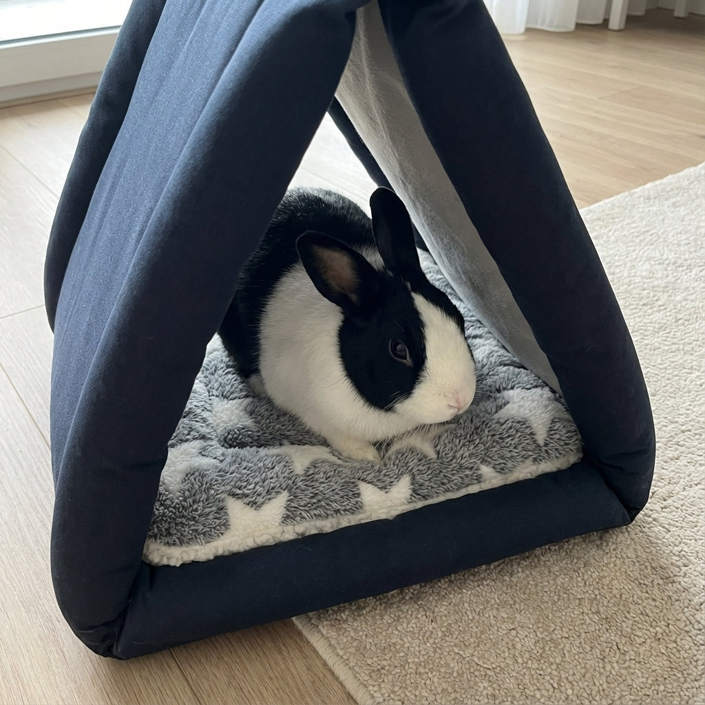 The "No-Trap" Convertible Rabbit Bed & Tunnel