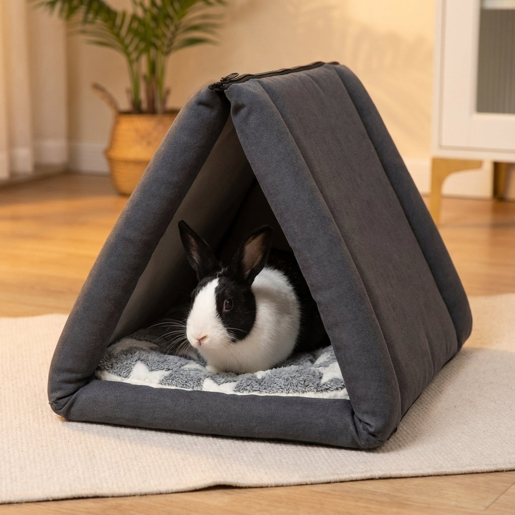 The "No-Trap" Convertible Rabbit Bed & Tunnel