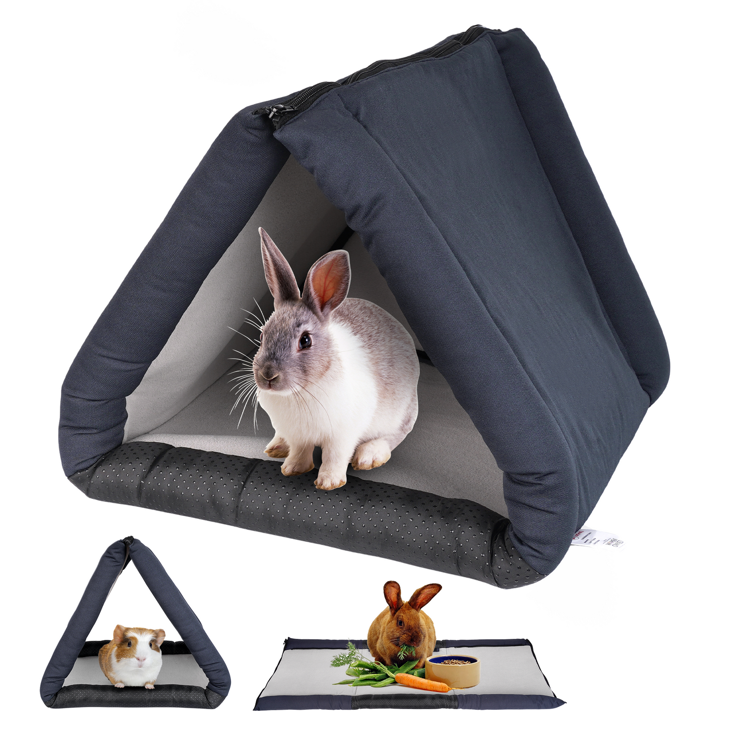 3-in-1 PetCove, Mat & Tunnel: For Rabbits & Cats